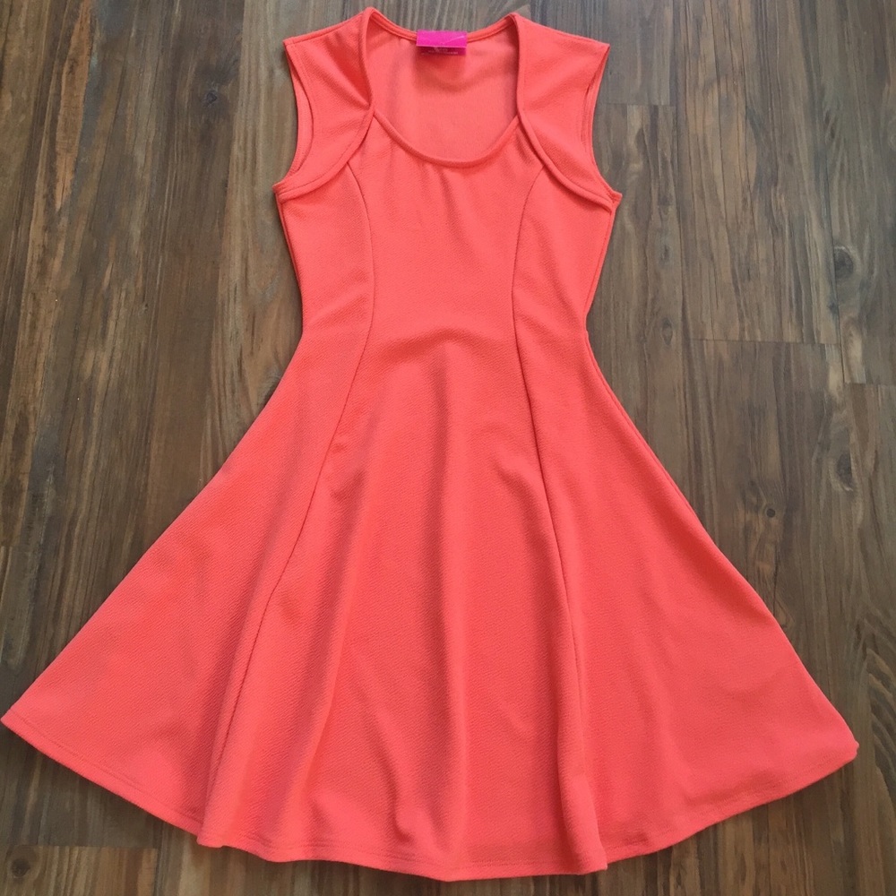 NWOT Orange A-line dress. Size Small